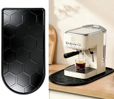 Silikonmatte 40x20 cm für Kaffeevollautomaten, schwarz