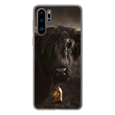 Produktbild von MuchoWow® Handyhülle Schutzhülle Hülle für Huawei P30 Pro Schottischer Highlander - Fell - Schwarz Silikon Softcase Handy Hülle - Schutzdeckel