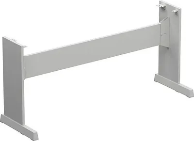 A white piano stand on a white background.