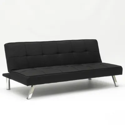 Immagine prodotto di Divano letto di design Gemma, moderno divano a 2 posti con funzione letto - nero