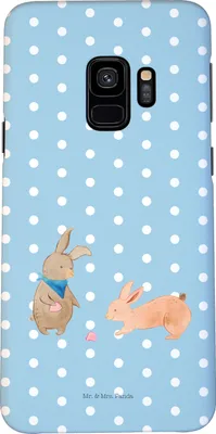 Produktbild von Mr. & Mrs. Panda Samsung Galaxy S9 Handyhülle Hasen Muschel - Blau Pastell - Geschenk, Freundin, Hülle, Urlaub, Meer, Cover, Strand, BFF, Ferien, Muttertag, Handy Case