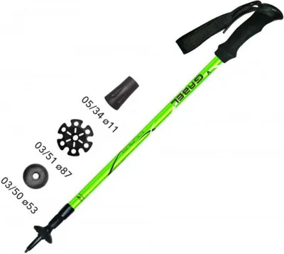 Image de Cilaos Lite Economy Comfort Bâtons de randonnée (télescopiques) - Fourche, Couleur:lime (noir)