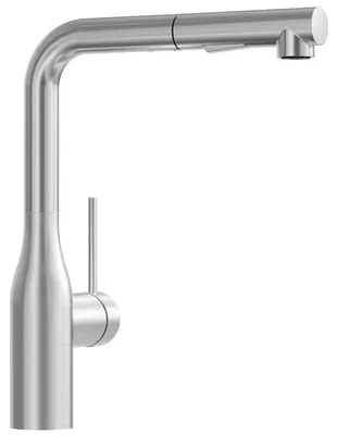 Image de Robinet de cuisine haute pression, extractible, en acier inoxydable brossé