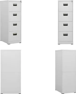 Obrázok produktu pre vidaXL Skriňa na dokumenty svetlosivá 46x62x133 cm oceľ - Kancelárska skriňa - Kancelárske skrine - Skriňa na dokumenty - Skrine na dokumenty