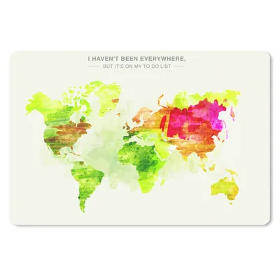 Produktbild von MuchoWow® Schreibtischunterlage Weltkarte - Farben - Farbe 60x40 cm - XXL Mauspad - Großes Mauspad