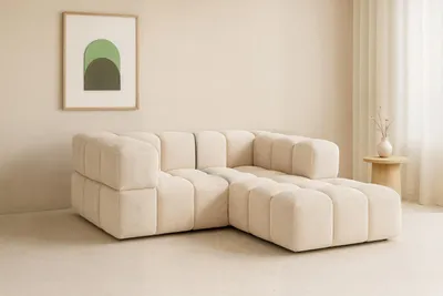 Produktbild von Kleine Eckcouch Für Das Wohnzimmer Modulares Modell Clixi Mini 187 Cm Rechts Federn