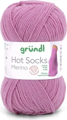 Produktbild von Gründl Hot Socks Merino 50 g/200 m 4-fädig uni 75 % Schurwolle(Merino) /25% Polyamid 29 altrosa