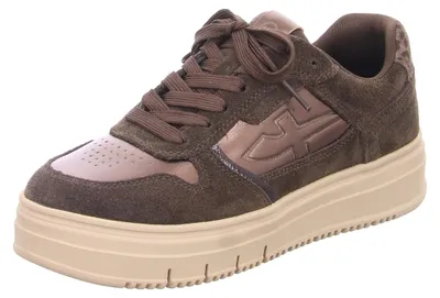 Produktbild von Tamaris Damen Sneaker aus Veloursleder mit flexibler Plateausohle, braun