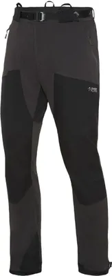 Schwarze Softshellhose von DirectAlpine; Modell Mountainer Tech; geeignet für Herren; mit verstellbarem Bund und verstärkten Knien.