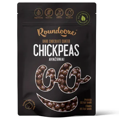 Zdjęcie produktu dla Ciecierzyca w ciemniej czekoladzie 150g Roundooze