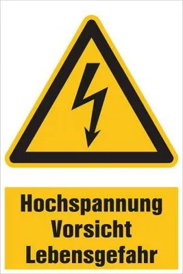 Produktbild von Warnschild - HOCHSPANNUNG - Vorsicht Lebensgefahr - Gr. ca. 20 x 30 cm - 320292/1