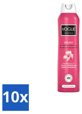 Productafbeelding van 10 x Vogue Women Parfum Deodorant - 150 ml - Voordeelverpakking - 10 stuks