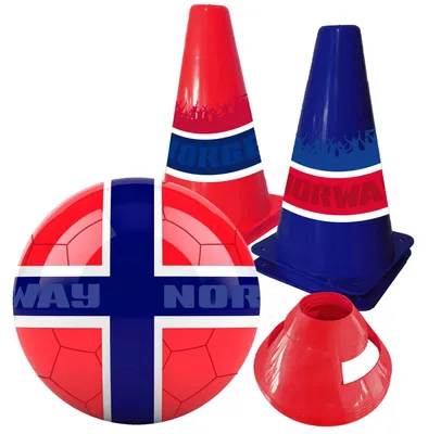 Produktbild von Fußballset mit Ball und Hütchen - Norwegisches Design