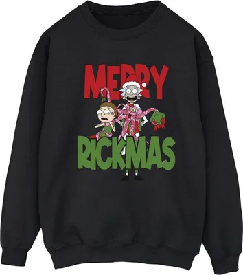 Produktbild von Rick And Morty - "Merry Rickmas" Sweatshirt für Damen BI33704 (M) (Schwarz)