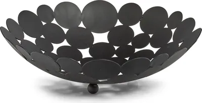 Produktbild von Zeller Runde Obstschale/Obstschalen - Metall - schwarz - 29 cm