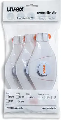 Produktbild von uvex Faltmaske silv-Air premium 5210 FFP2 3 Stück