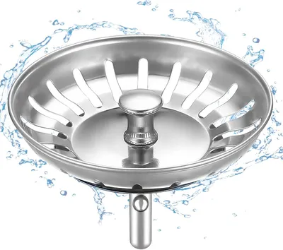 Obrázok produktu pre Nerezová oceľ 82 mm - Univerzálna sitko do umývadla - Sitko do odtoku drezu - Zabraňuje upchávaniu a zabezpečuje rýchly odtok