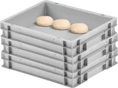 Produktbild von SuperSparSet 3x Pizzaballenbox ohne Deckel | HxBxT 7,5x30x40cm | 9 Liter | Teigwanne für Pizzateig, Stapelbare Pizzabox, Gärbox für Sauerteig Brotteig Teig-Gärbox