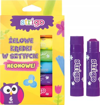 Zdjęcie produktu dla STRIGO kredki żelowe NEONOWE 6szt 10g