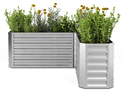 Obrázek produktu pro Vyvýšené zahradní záhon – tvar L – 160 x 160 cm – Odolné vůči povětrnostním vlivům