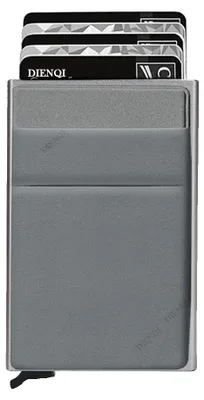 Image de Porte-cartes, technologie de blocage RFID, design fin, gris B
