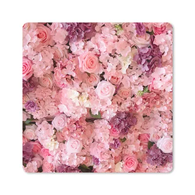 Produktbild von MuchoWow® Mauspad Mousepad Blumen - Rosa - Rosen 30x30 cm - Mousepads - Maus Mat - Pad - Mausunterlage - Gaming