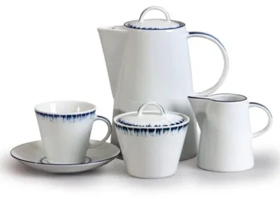 Produktbild von Thun 1794 Kaffeeservice, tschechisches Porzellan, Tom, geschmolzenes Blau, Thun, 15 d.