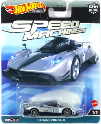 Produktbild von Hot Wheels FPY86-HKC42 Pagani Zonda R stříbrná/černá - Speed Machines Model auta v měřítku 1:64, 3/5