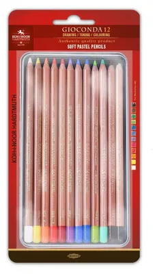 Produktbild von Pastellkreidestifte „GIOCONDA“ Softpastell 12er Set, im Metalletui / Blister