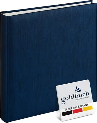 Produktbild von Buchgebundenes Fotoalbum - 60 Seiten - blau - Leinen - 25 x 25 cm