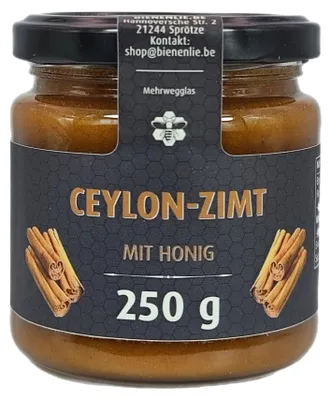 Produktbild von Ceylon-Zimt mit Honig - fein & milder Honigaufstrich mit natürlichen Zutaten | 250g perfekt zum verschenken & genießen