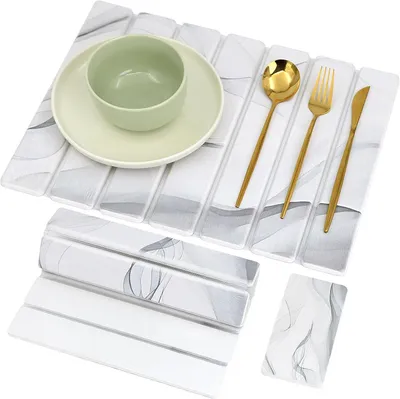 Produktbild von Abtropfmatte für Geschirr 40 x 30 cm aus Kieselgur mit Seifenablage