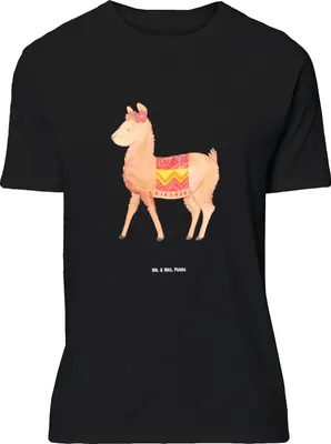 Produktbild von Mr. & Mrs. Panda Größe XL T-Shirt Alpaka Stolz - Schwarz - Geschenk, Lama, Shirt, mit Spruch, Tshirt