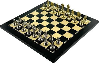 Produktbild von Römisches schachfiguren-set + schachbrett aus faserplatte holz ebenholz