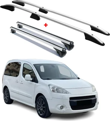 Immagine prodotto di Set di barre portatutto per Peugeot Partner Tepee 2008-2018 L1 in alluminio grigio (4 pezzi)