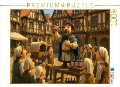 Produktbild von CALVENDO Puzzle Wundertränke auf dem Mittelaltermarkt | 1000 Teile Lege-Größe 64x48cm Foto-Puzzle für glückliche Stunden