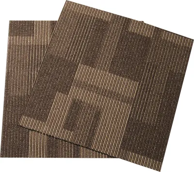 Obrázok produktu pre SucceBuy 24 "x24" opakovane použiteľné kobercové dlaždice, mäkké polstrované štvorce s výplňou, jednoduchá inštalácia, DIY pre spálňu, obývaciu izbu - zmiešané hnedé (24 dlaždíc)