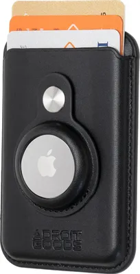 Produktbild von AdroitGoods AirTag Kartenhalter Geeignet für Magsafe und iPhone - Kartenhalter/Geldbörse - Leder/Schwarz