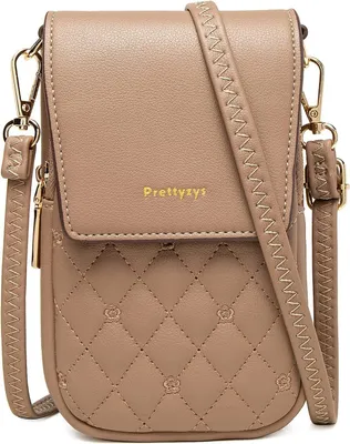Produktbild von Umhängetasche Umhängetasche Damen, Handy-Umhängetasche, Minibag, Crossbody (Geeignet für Mobiltelefone unter 6,9 Zoll), mit Verstellbar Abnehmbar Schultergurt,Kaffee