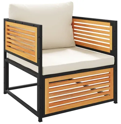 Image de vidaXL Fauteuil de jardin avec coussin en bois massif d'acacia