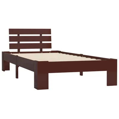 Immagine prodotto di vidaXL Letto in legno massiccio di pino marrone scuro 100x200 cm