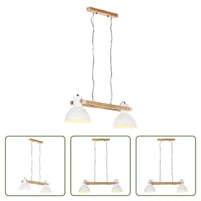 Zdjęcie produktu dla The Living Store Lampa wisząca w stylu industrialnym 25 W biała 109 cm E27