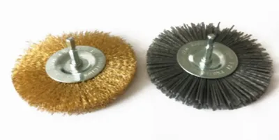 Image de Güde 2 pces brosses de désherbage métal/nylon pour nettoyeur de joints GFR 401 - 110mm diamètre de la brosse