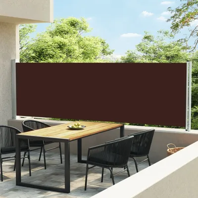 Image de The Living Store Store latéral extensible 140x600 cm Marron