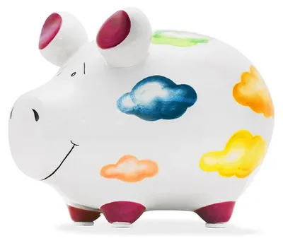 Produktbild von Sparschwein 'Wokenkuckucksheim' Keramik bunt (B/H/T) 12x9x9cm