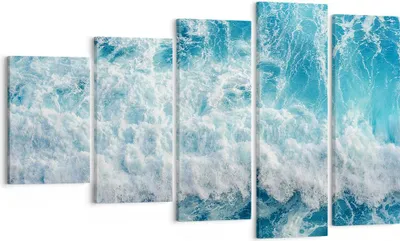Produktbild von Bild auf Leinwand - Leinwandbild - Meer Welle Ozean - 100x60cm - Wand Bild - Wanddeko - Wandbilder - Leinwanddruck - Bilder - Kunstdruck - Wanddekoration - Leinwand bilder - Wandkunst - EG100x60-4067