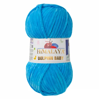 Produktbild von Strickfein Himalaya Dolphin Baby super Bulky Chenille Garn Wolle strickgarn 100 gr 80326 - blau