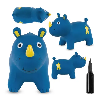 Image de SUN BABY animaux gonflables à partir de 1 an avec pompe jouet gonflable en caoutchouc de haute qualité et durable licorne bleue