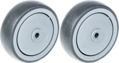 Produktbild von 125mm 5" Rad grau Gummi mit Kunststoffkern stark 260kg Kapazität, 2er Set