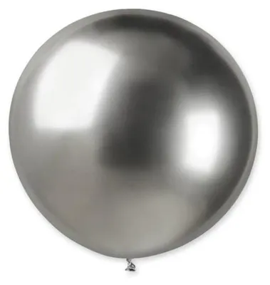 Obrázok produktu pre Gemar latexové balóniky - chrómovo strieborné - lesklé - 5 ks - 80 cm